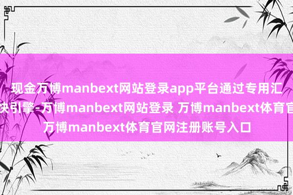 现金万博manbext网站登录app平台通过专用汇集处理芯片的加快引擎-万博manbext网站登录 万博manbext体育官网注册账号入口